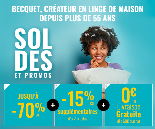 Soldes : jusqu’à -70%-15% supplémentaires dès 2 articles + 0€ livraison gratuite dès 69€ d'achat