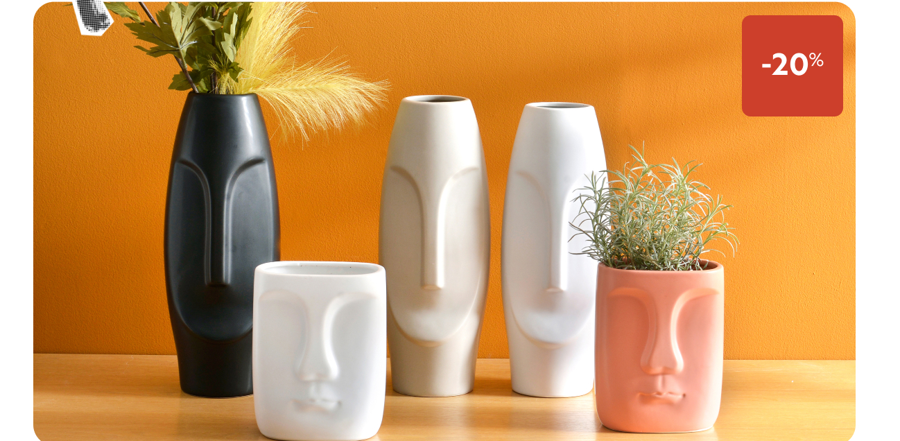 -20% vases visages