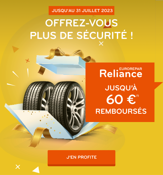 Eurorepar Reliance : Jusqua 60€ remboursés